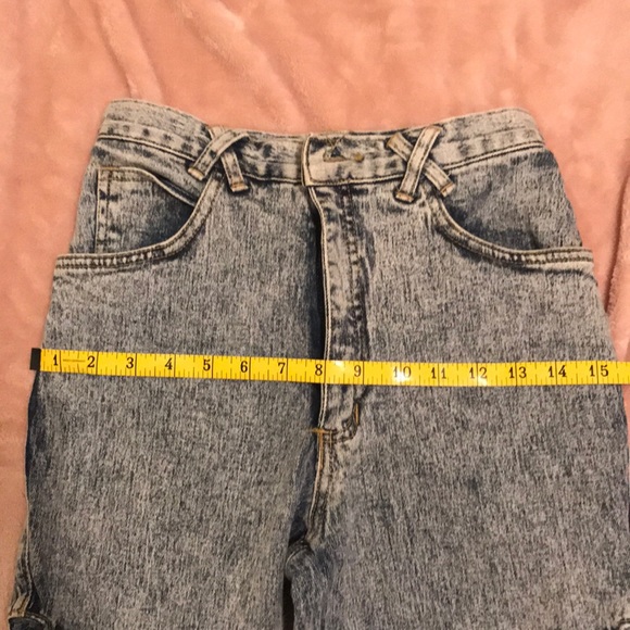 { Retro } 80s Stone Wash Skinny High Waisted Jeans - Picture 7 of 8